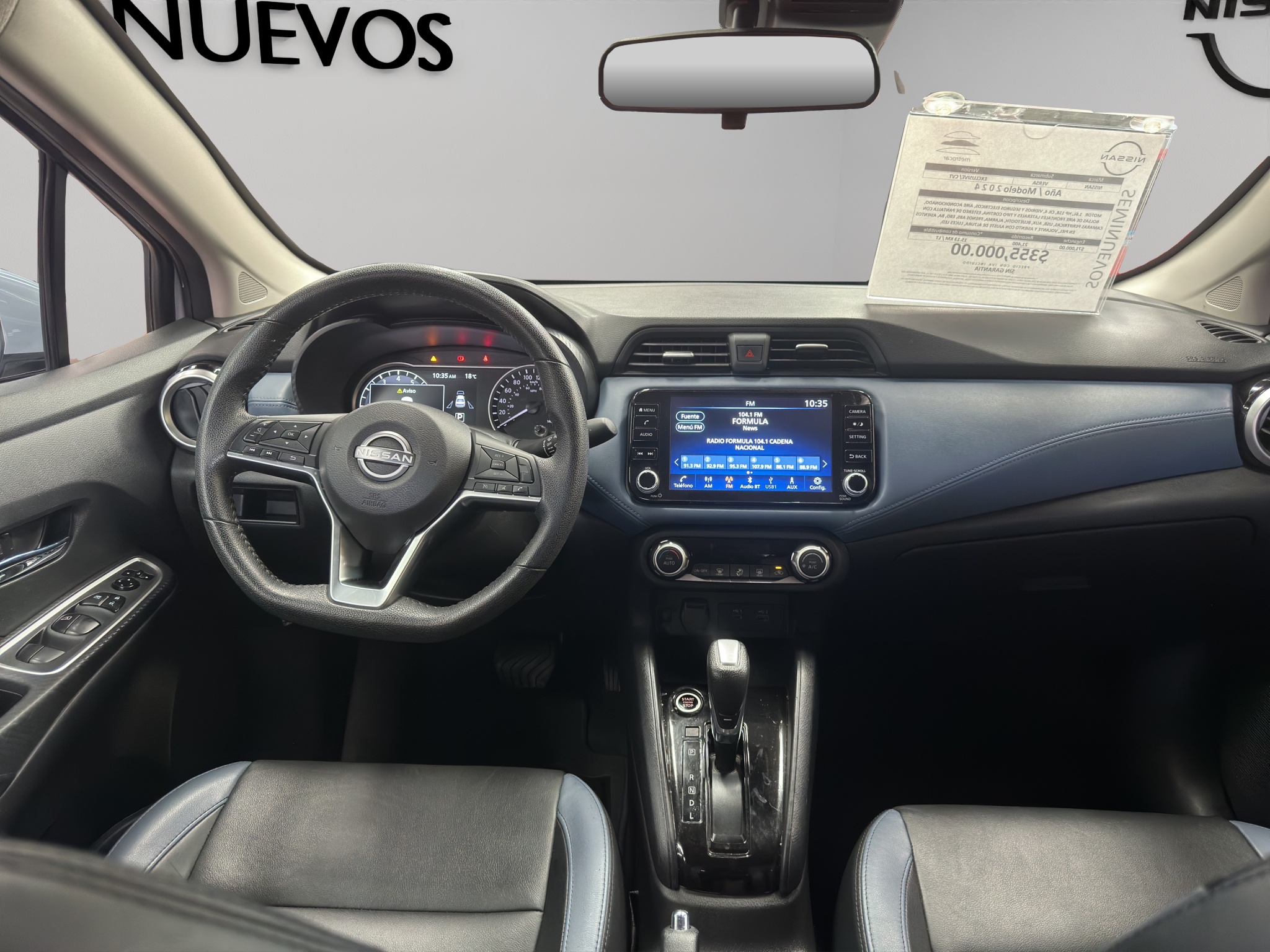 Nissan Versa 4 pts. Exclusive, CVT, a/ac. Aut., piel, f. niebla, f. led, RA-17 2024