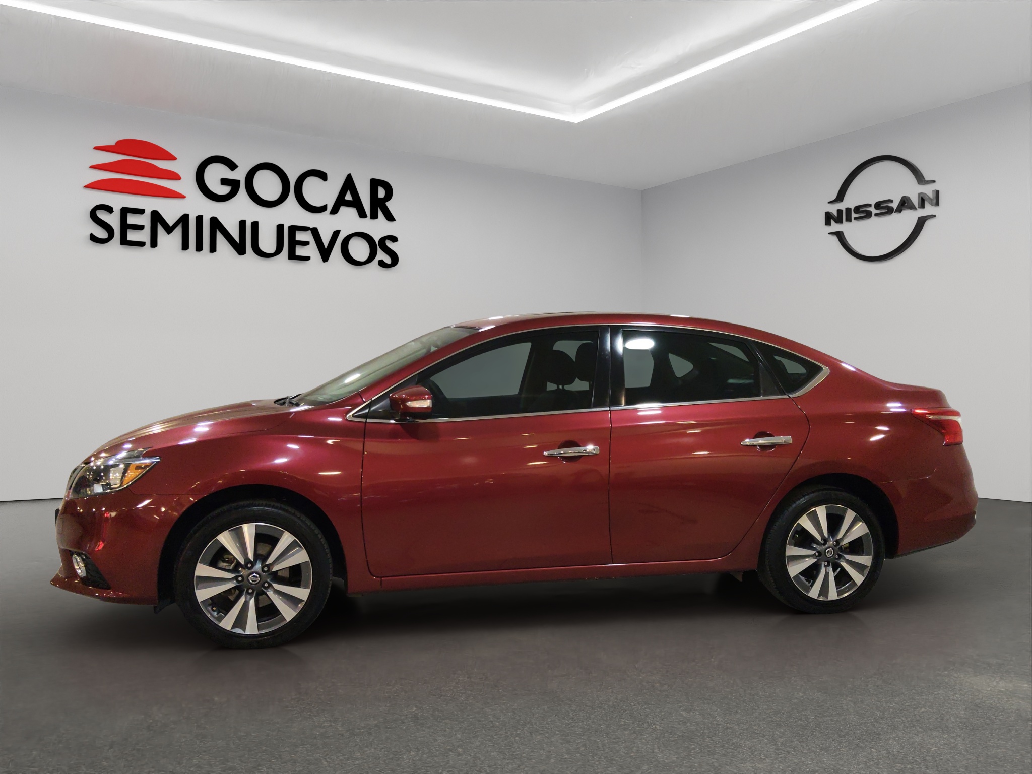 Nissan Sentra 4 pts. Exclusive, TA, a/ac. Aut., piel, QC, GPS, f. led, RA-17 (línea anterior) 2019
