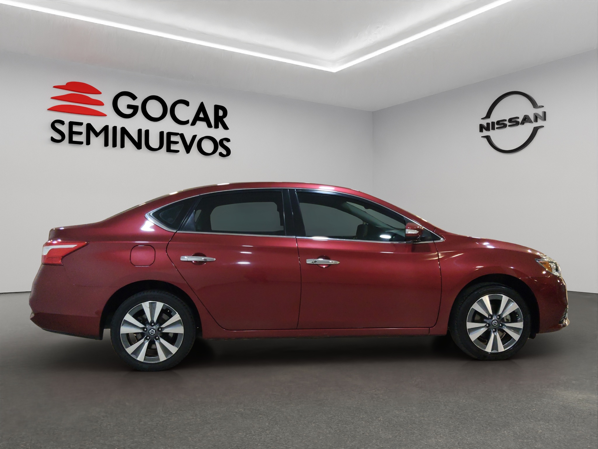 Nissan Sentra 4 pts. Exclusive, TA, a/ac. Aut., piel, QC, GPS, f. led, RA-17 (línea anterior) 2019