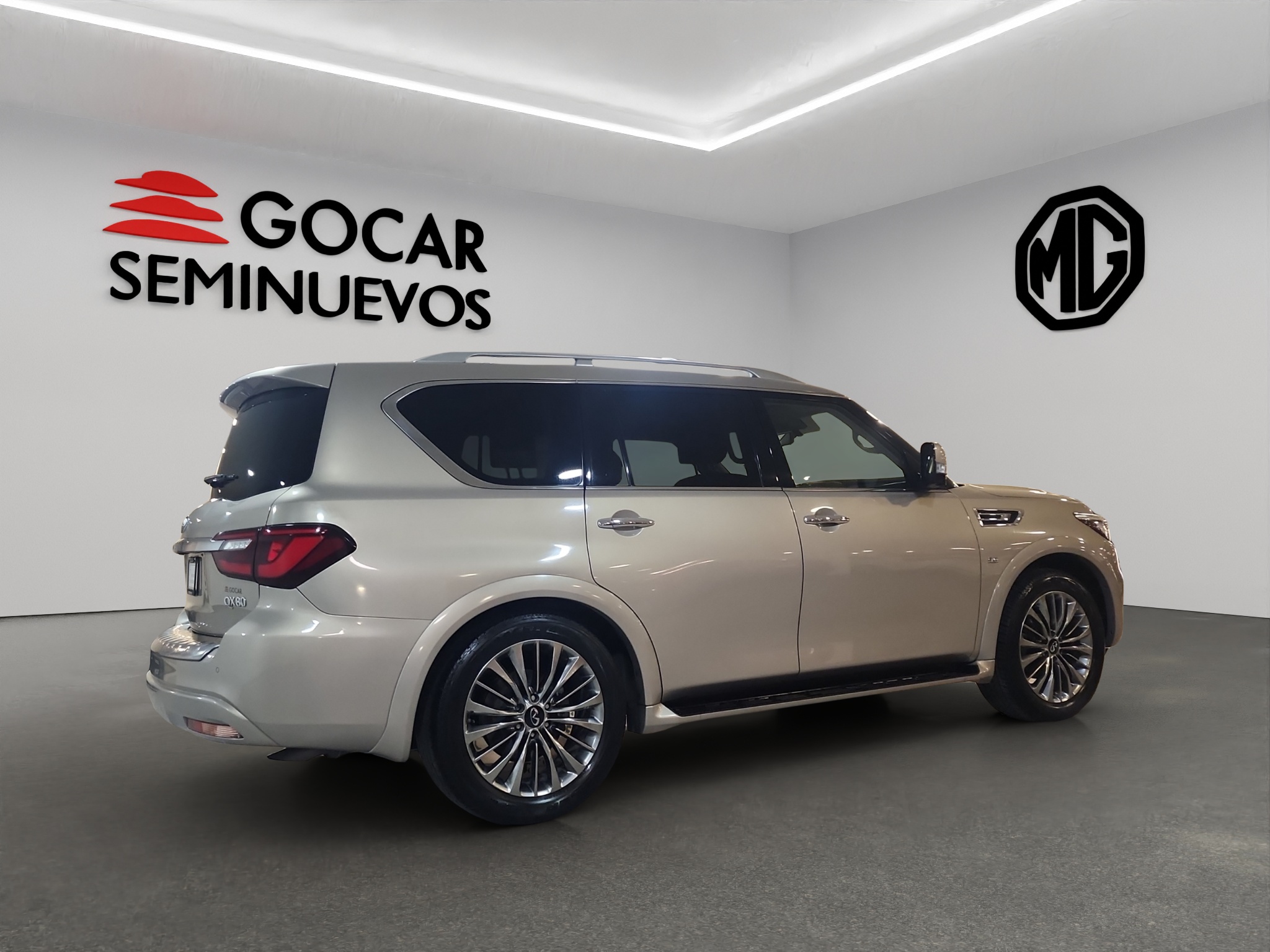 Infiniti QX80 VUD 4x4 5 pts. Sensory Plus, V8, TA, piel perforada, QC, DVD, s. Bose, f. led, 7 y 8 pas., RA-22 (línea anterior) 2020