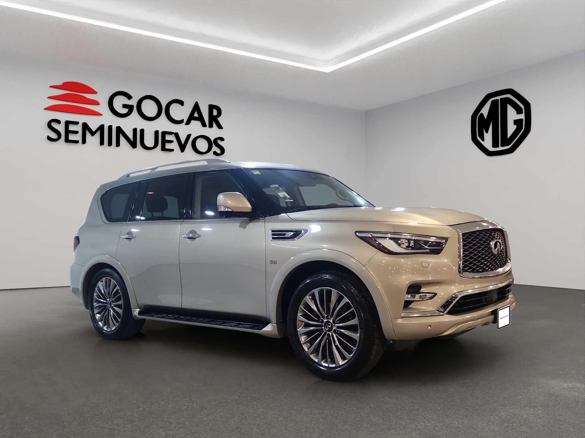Infiniti QX80 VUD 4x4 5 pts. Sensory Plus, V8, TA, piel perforada, QC, DVD, s. Bose, f. led, 7 y 8 pas., RA-22 (línea anterior) 2020