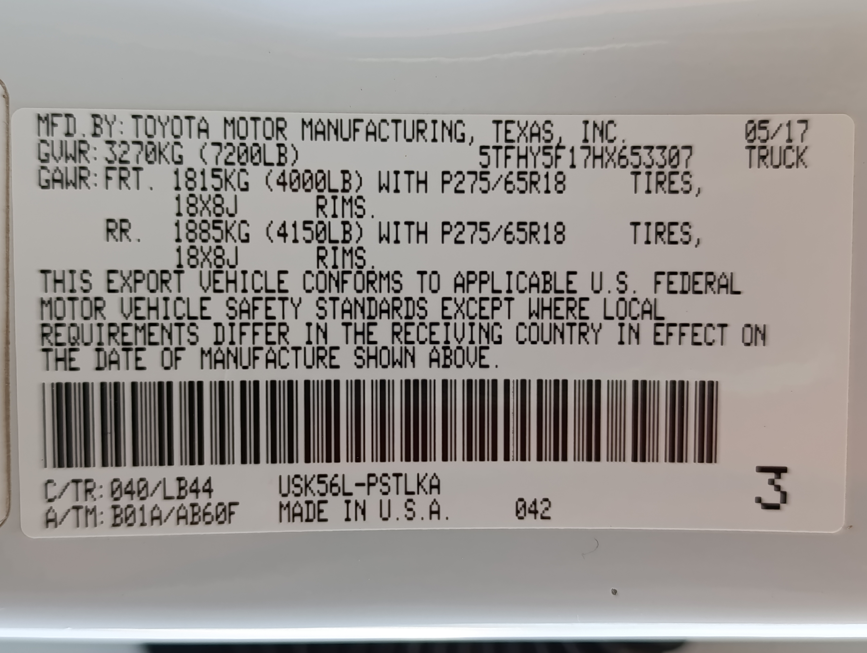 Toyota TUNDRA Frente 32