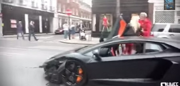 VIDEO: Momento justo en que se estrella un Lamborghini Aventador